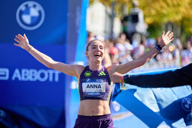 Anna Langerwisch, GER, top German female runner, finish line, GER, BMW Generali Berlin Marathon 2026, September 27, 2026, GER, BMW Generali Berlin Marathon 2026, September 27, 2026, Berlin Copyright: xClaudiusxRauch,xEibner-Pressefotox xClaudiusxRauchx EP_CRH