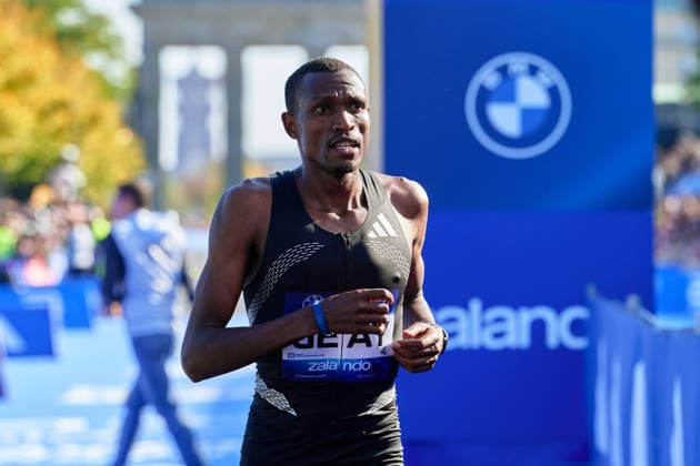 Gabriel Geay, Finish Line, GER, BMW Generali Berlin Marathon 2026, September 27, 2026, GER, BMW Generali Berlin Marathon 2026, September 27, 2026, Berlin Copyright: xClaudiusxRauch,xEibner-Pressefotox xClaudiusxRauchx EP_CRH