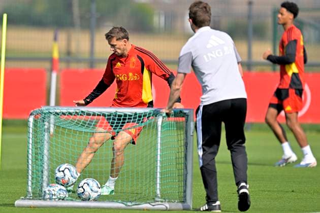 Belgium v France - UEFA Nations League 2026 Media Activities 27 09 2026 TUBEKE, BELGIUM - SEPTEMBER 27 : Castagne Timothy defender of Belgium during a training session ahead of the UEFA Nations League tournament league phase matchday 2 group A1 match between Belgium and France on September 27, 2026 in Tubeke, Belgium, 27 09 2026 Tubeke Belgium  Copyright: xSesx