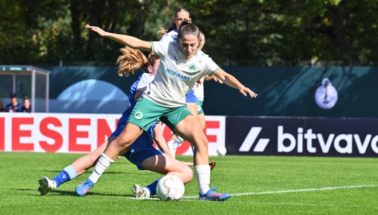 September 27, 2026 Soccer Season 2026–2027 DFB Cup Women s Club Cup First Round SpVgg Greuther Fürth Kleeblatt vs. TSG 1899 Hoffenheim Sports photo by Zink xwoxzix—regulations prohibit any use of photographs as image sequences and or quasi-video Aurora Tornaquindici 16, SpVgg Greuther Fürth Lisa Doorn 14, TSG Hoffenheim