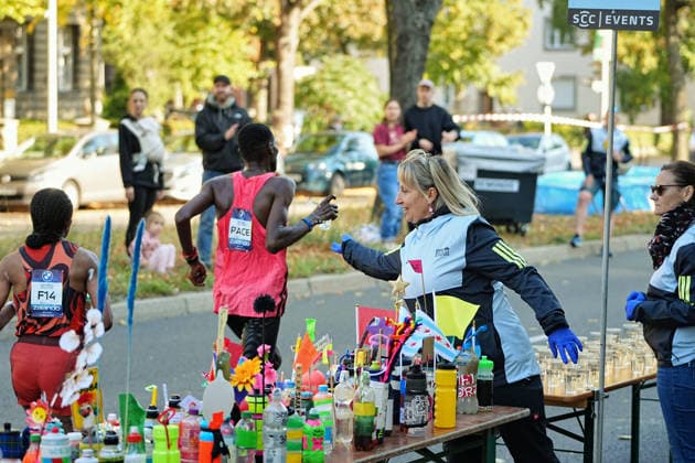 Berlin, September 27, 2026, 52nd BMW Berlin Marathon, Scenes from Hohenzollerndamm in the Wilmersdorf district