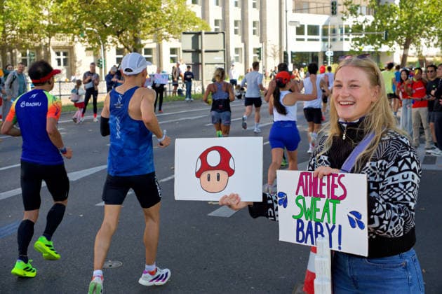 Berlin, September 27, 2026, 52nd BMW Berlin Marathon, Scenes from Hohenzollerndamm in the Wilmersdorf district
