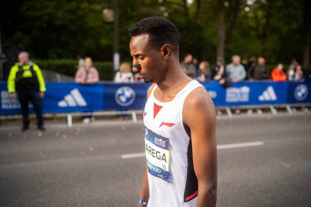 BERLIN, GERMANY - SEPTEMBER 27, 2026: Selemon Barega (ETH, Ethiopia) before the 52. BMW Berlin Marathon at Berlin on September 27, 2026 in Berlin, Germany. Copyright: xBEAUTIFULxSPORTS Kuehnx
