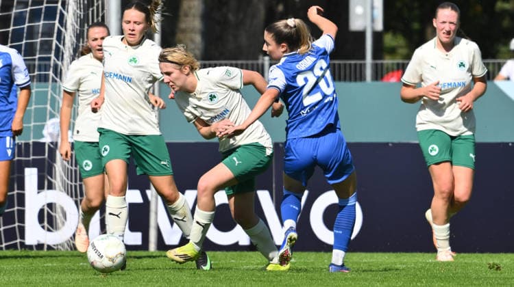 September 27, 2026 Soccer Season 2026–2027 DFB Cup Women s Club Cup First Round SpVgg Greuther Fürth Kleeblatt vs. TSG 1899 Hoffenheim Sports photo by Zink xwoxzix; regulations prohibit any use of photographs as image sequences and or quasi-video Amelie Graupner, 17, SpVgg Greuther Fürth; Janna Grimm, 26, TSG Hoffenheim