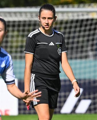 September 27, 2026 Soccer Season 2026–2027 DFB Cup Women’s Club Cup First Round SpVgg Greuther Fürth Kleeblatt vs. TSG 1899 Hoffenheim Sports Photo by Zink xwoxzix; regulations prohibit any use of photographs as image sequences and or quasi-video. Marie Theres Mühlbauer, referee in