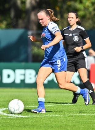 September 27, 2026 Soccer Season 2026–2027 DFB Cup Women’s Club Cup First Round SpVgg Greuther Fürth Kleeblatt vs. TSG 1899 Hoffenheim Sports photo by Zink xwoxzix; regulations prohibit any use of photographs as image sequences and or quasi-video. Marie Steiner 9, TSG Hoffenheim