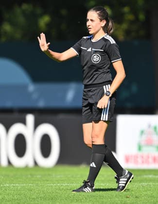 September 27, 2026 Soccer Season 2026–2027 DFB Cup Women s Club Cup First Round SpVgg Greuther Fürth Kleeblatt vs. TSG 1899 Hoffenheim Sports photo by Zink xwoxzix; regulations prohibit any use of photographs as image sequences and or quasi-video. Marie Theres Mühlbauer, referee in