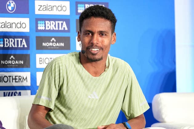 Haftom Welday, GER, in an interview, press conference, GER, BMW Generali Berlin Marathon 2026, September 27, 2026, GER, BMW Generali Berlin Marathon 2026, September 27, 2026, Berlin Copyright: xClaudiusxRauch,xEibner-Pressefotox xClaudiusxRauchx EP_CRH