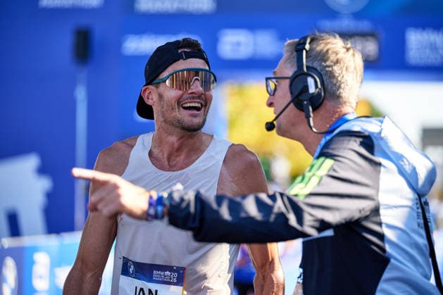 Jan Frodeno, German Ironman champion, crossing the finish line, GER, BMW Generali Berlin Marathon 2026, September 27, 2026, GER, BMW Generali Berlin Marathon 2026, September 27, 2026, Berlin Copyright: xClaudiusxRauch,xEibner-Pressefotox xClaudiusxRauchx EP_CRH