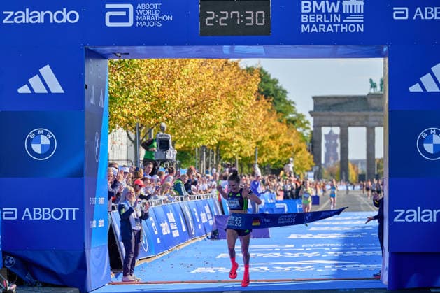 Anna Langerwisch, GER, top German female runner, finish line, GER, BMW Generali Berlin Marathon 2026, September 27, 2026, GER, BMW Generali Berlin Marathon 2026, September 27, 2026, Berlin Copyright: xClaudiusxRauch,xEibner-Pressefotox xClaudiusxRauchx EP_CRH