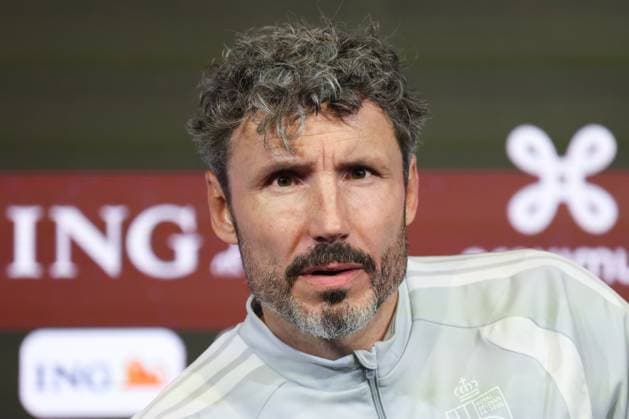 Belgium s head coach Mark van Bommel pictured during a press conference, PK, Pressekonferenz of the Red Devils, the Belgian national soccer team, on Sunday 27 September 2026 in Tubize. The team is preparing for the second game of the UEFA Nations League against France on Monday. BRUNOxFAHY  x187973286x