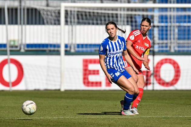 Soccer I Women s I 2026–2027 Season I DFB Cup I 1 FC Magdeburg vs. 1 FC Union Berlin I September 27, 2026 Kira Bölke 7, 1 FC Magdeburg, Samantha Steuerwald 19, 1 FC Union Berlin, Magdeburg, Avnet Arena, Heinz Krügel Platz 1, Saxony-Anhalt, Germany Copyright: xLobeca InesxHähnelx