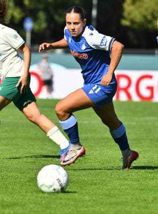 September 27, 2026 Soccer Season 2026–2027 DFB Cup Women s Club Cup Round 1 SpVgg Greuther Fürth Kleeblatt vs. TSG 1899 Hoffenheim Sports photo by Zink xwoxzix; regulations prohibit any use of photographs as image sequences and or quasi-video. Linda Mathilde Natter 11, TSG Hoffenheim