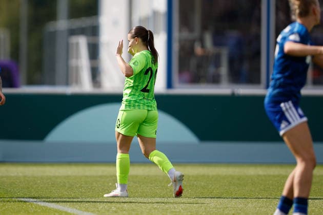 Soccer I Women s I 2026–2027 Season I DFB Cup I FC Schalke 04 vs. SGS Essen I September 27, 2026 Leonie Köpp, 20, of SGS Essen celebrates after scoring a goal at the Parkstadion in Gelsenkirchen, North Rhine-Westphalia, Germany Copyright: xLobeca CedricxSiefkerx