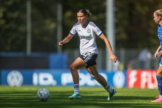 GER, Karlsruhe, Karlsruher SC vs. Eintracht Frankfurt, SC, DFB Women s Cup, Soccer, DFB, 2026–2027 season, Badenia Stadium, Round 1. Photo by Larissa Mühlhaus, Eintracht Frankfurt Women. 47. DFB and DFL regulations prohibit any use of photographs as image sequences and or quasi-video. September 27, 2026 Copyright: HMBxMedia HendrikxHamelau