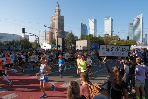 September 27, 2026, Warsaw, Masovian Voivodeship, Poland: Athletes run on Warsaw s streets during the 48th Warsaw Marathon. The race has been awarded the World Athletics Elite Label for the first time in its history and is part of the European Marathon Classics (EMC) series of races. Warsaw Marathon 2026  - ZUMAk204 20260927_zip_k204_008 Copyright: xRomanxKozielx