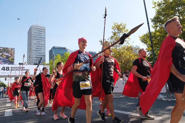September 27, 2026, Warsaw, Masovian Voivodeship, Poland: Runners of the Spartans for Children Foundation cross the finish line of the Nice To Fit You Warsaw 10k Run as part of the 48th Warsaw Marathon. The race has been awarded the World Athletics Elite Label for the first time in its history and is part of the European Marathon Classics (EMC) series of races. Warsaw Marathon 2026  - ZUMAk204 20260927_zip_k204_030 Copyright: xRomanxKozielx