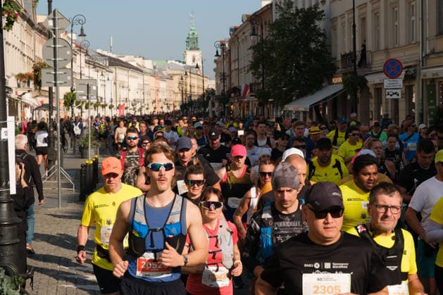 September 27, 2026, Warsaw, Masovian Voivodeship, Poland: Athletes run on Warsaw s streets during the 48th Warsaw Marathon. The race has been awarded the World Athletics Elite Label for the first time in its history and is part of the European Marathon Classics (EMC) series of races. Warsaw Poland - ZUMAk204 20260927_zip_k204_017 Copyright: xRomanxKozielx