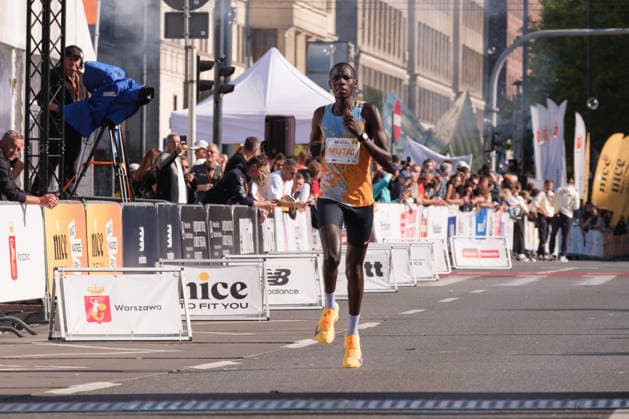 September 27, 2026, Warsaw, Masovian Voivodeship, Poland: EZEKIEL MUTAI of Uganda approaching the finish line of the 48th Warsaw Marathon. The race has been awarded the World Athletics Elite Label for the first time in its history and is part of the European Marathon Classics (EMC) series of races. Warsaw Marathon 2026  - ZUMAk204 20260927_zip_k204_041 Copyright: xRomanxKozielx
