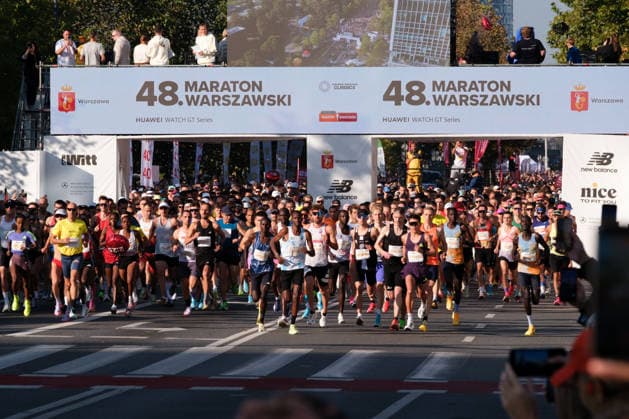 September 27, 2026, Warsaw, Masovian Voivodeship, Poland: Start of the 48th Warsaw Marathon. The race has been awarded the World Athletics Elite Label for the first time in its history and is part of the European Marathon Classics (EMC) series of races. Warsaw Poland - ZUMAk204 20260927_zip_k204_034 Copyright: xRomanxKozielx