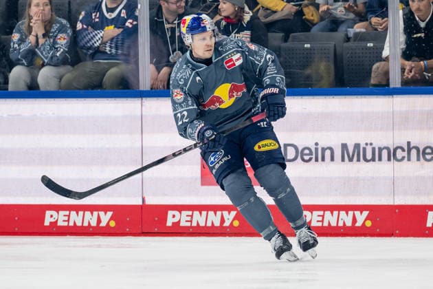 Ville Pokka, EHC Red Bull Munich, 22 GER, EHC Red Bull Munich vs. Löwen Frankfurt, Ice Hockey, DEL, 2026–2027 Season, Matchday 4, September 27, 2026. Photo: HMB Media, Heike Feiner Copyright: HMBxMedia HeikexFeiner
