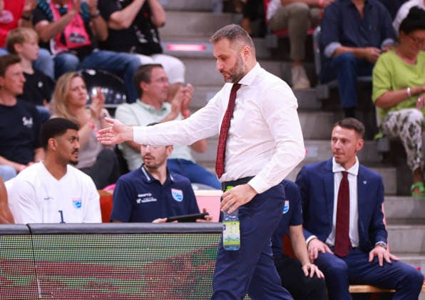 Head Coach Vladimir Jovanovic, MBC, Bonn, Germany, September 27, 2026, Basketball Bundesliga, Matchday 3, Telekom Baskets Bonn vs. Syntainics MBC