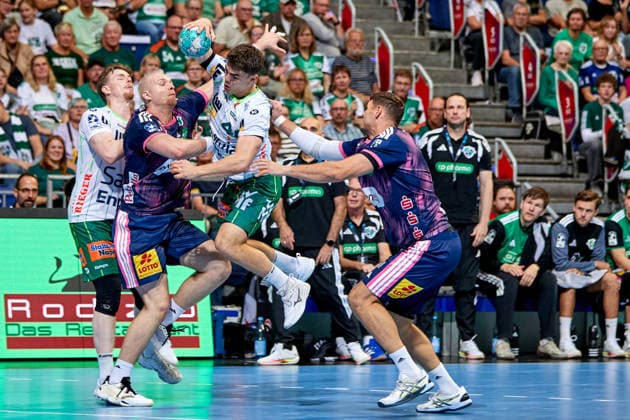 Elias Newel FRISCH AUF Goeppingen 40 TSV Hannover Burgdorf vs. FRISCH AUF Goeppingen, Handball Bundesliga, HBL, 2026–2027 season, September 27, 2026 Press photo by Jan Frederic Helbig TSV Hannover Burgdorf vs. FRISCH AUF Goeppingen, Handball Bundesliga, HBL, ZAG Arena, Opel Handball Bundesliga, 2026–2027 season, September 27, 2026, Hannover Copyright: xEibner-Pressefoto Jan-FredericxHx EP_JHG