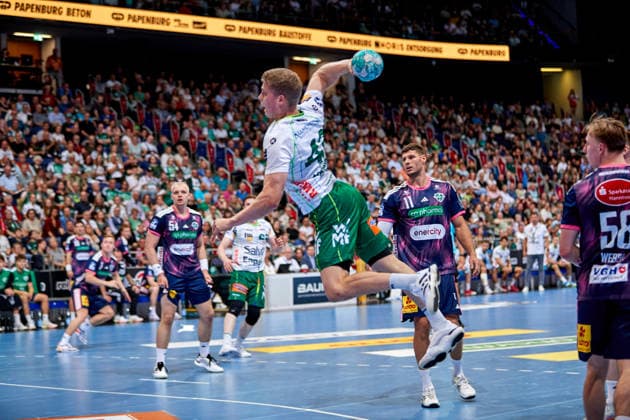 Martin Hanne FRISCH AUF Göppingen 42 TSV Hannover Burgdorf vs. FRISCH AUF Göppingen, Handball Bundesliga, HBL, 2026–2027 season, September 27, 2026, Press photo by Jan Frederic Helbig, TSV Hannover Burgdorf vs. FRISCH AUF Goeppingen, Handball Bundesliga, HBL, ZAG Arena, Opel Handball Bundesliga, 2026–2027 season, September 27, 2026, Hannover Copyright: xEibner-Pressefoto Jan-FredericxHx EP_JHG