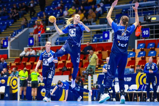 Handball EHF Euro Cup Final: Norway vs. Denmark, Bucharest, September 27, 2026. Henny Ella Reistad at the EHF Euro Cup final between Norway and Denmark. Photo by Nikola Krstic, NTB, Bucharest, Romania. EDITORIAL USE ONLY. RESTRICTED USE FOR BETTING COMPANIES.  Copyright: xNikolaxKrsticx xNTBx