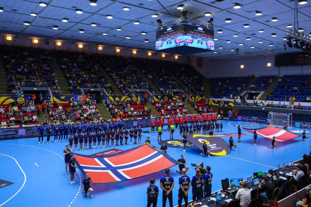 Handball EHF Euro Cup Final: Norway vs. Denmark, Bucharest, September 27, 2026. Henny Ella Reistad before the final of the EHF Euro Cup between Norway and Denmark. Photo by Nikola Krstic, NTB, Bucharest, Romania. EDITORIAL USE ONLY. RESTRICTED USE FOR BETTING COMPANIES.  Copyright: xNikolaxKrsticx xNTBx