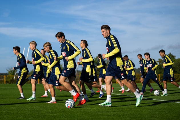 September 27, 2026: Viktor Gyökeres of the Swedish men’s national soccer team at a training session on September 27, 2026 in Stockholm. Photo by Emma Wallskog, BILDBYRAN, code EW EW0711: soccer, football, fotball, Nations League, UEFA Nations League, training, practice, Sweden, Sweden A, bbeng Copyright: EMMAxWALLSKOG BB260927EW053