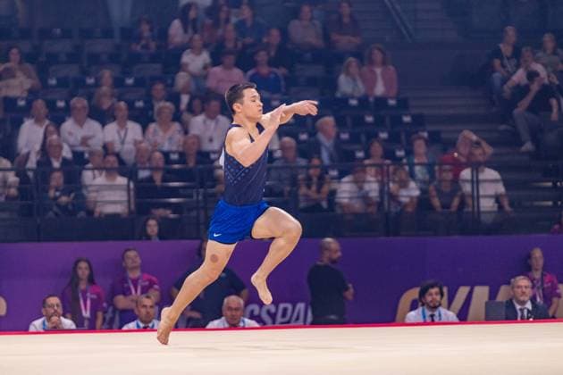 September 27, 2026, Paris, Paris, France: September 27, 2026, Paris, France: Kim Cooper of the USA during the final af the floor at Gym Paris in the AccorArena. Paris France - ZUMAp284 20260927_zip_p284_001 Copyright: xMickaelxPintax