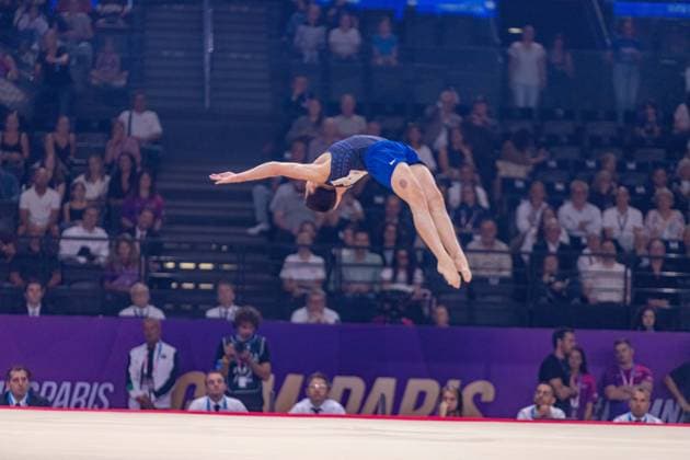 September 27, 2026, Paris, Paris, France: September 27, 2026, Paris, France: Kim Cooper of the USA during the final af the floor at Gym Paris in the AccorArena. Paris France - ZUMAp284 20260927_zip_p284_006 Copyright: xMickaelxPintax