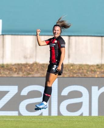 Soccer, Women s, 2026–2027 Season, DFB Cup First Round, FC Viktoria 89 Berlin vs. Bayer Leverkusen, Maja Sternad (Bayer 04 Leverkusen), Celebrating the 0–1 Goal, September 27, 2026, Copyright: xMatthiasxKochx