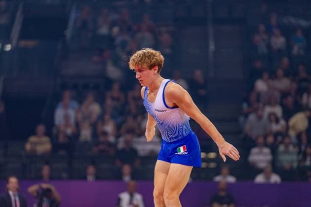 September 27, 2026, Paris, Paris, France: September 27, 2026, Paris, France: Tommaso Brugnami of Italy during the final af the floor at Gym Paris in the AccorArena. Paris France - ZUMAp284 20260927_zip_p284_012 Copyright: xMickaelxPintax