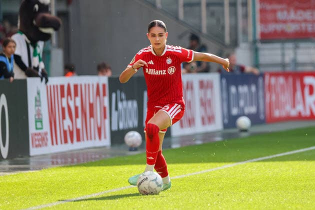 Mönchengladbach, Germany, September 27, 2026, DFB Women s Cup: Borussia Mönchengladbach Women vs. FC Bayern Women. Pictured: Kassandra Potsi (FCB) Copyright: HMBxMedia MadeleinexFantini
