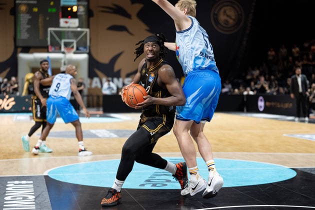 Zaba Bangala No. 0, Basketball: Löwen Braunschweig vs. Bent Leuchten No. 51, Rostock Seawolves (GER), Basketball: Löwen Braunschweig vs. Rostock Seawolves, Basketball, easyCredit BBL, Week 3, 2026–27 Season, September 27, 2026 GER, Basketball: Löwen Braunschweig vs. Rostock Seawolves, Basketball, easyCredit BBL, Week 3, 2026–27 season, September 27, 2026 Braunschweig Copyright: xEibner-Pressefoto DanielxREINELTx EP_DRT