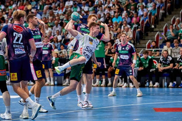 Oskar Neudeck FRISCH AUF Goeppingen 2 TSV Hannover Burgdorf vs. FRISCH AUF Goeppingen, Handball Bundesliga, HBL, 2026–2027 Season, September 27, 2026, Press Photo: Jan Frederic Helbig, TSV Hannover Burgdorf vs. FRISCH AUF Goeppingen, Handball Bundesliga, HBL, ZAG Arena, Opel Handball Bundesliga, 2026–2027 season, September 27, 2026, Hannover Copyright: xEibner-Pressefoto Jan-FredericxHx EP_JHG
