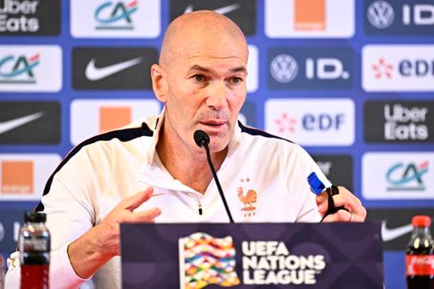 Belgium v France - UEFA Nations League 2026 Media Activities 27 09 2026 BRUSSELS, BELGIUM - SEPTEMBER 27 : Zidane Zinedine head coach of France speaking with the media during a pre-match press conference, PK, Pressekonferenz ahead of the UEFA Nations League tournament league phase matchday 2 group A1 match between Belgium and France on September 27, 2026 in Brussels, Belgium, 27 09 2026 Brussels Belgium  Copyright: xTomasxSiskx
