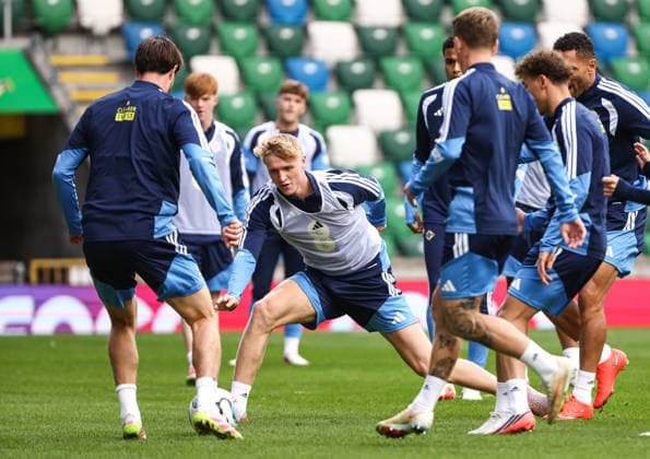 Northern Ireland Squad Training, Clearer Twist National Stadium at Windsor Park, Belfast 27 9 2026 Tom Atcheson Tom Atcheson 27 9 2026  Copyright: xx N Ireland training_075