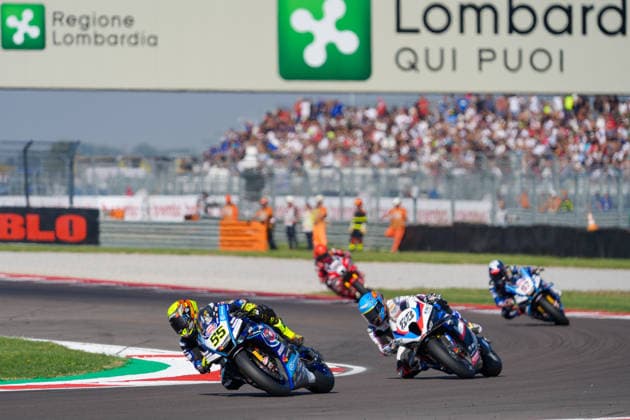 WorldSBK - EICMA Italian Round - Sunday Andrea Locatelli of Italy rides a Yamaha YZF R1 ( 55) for Pata Maxus Yamaha during the 10th round of WorldSBK, the EICMA Italian round, at the Cremona Circuit Angelo Bergamonti in San Martino del Lago, Italy, on September 27, 2026. San Martino del Lago Italy Italy  Copyright: xLucaxRossinix originalFilename:rossini-worldsbk260927_np68J.jpg