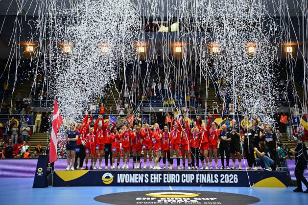 Norway - Denmark, EURO CUP Women 2026 EHF EURO CUP FINALS Denmark players react at the final of the Euro Cup Women 2026 EHF Euro cups Finals game between Hungary and Romania, September 27, 2026, in Bucharest, Romania. Copyright: xAlexxNicodimx