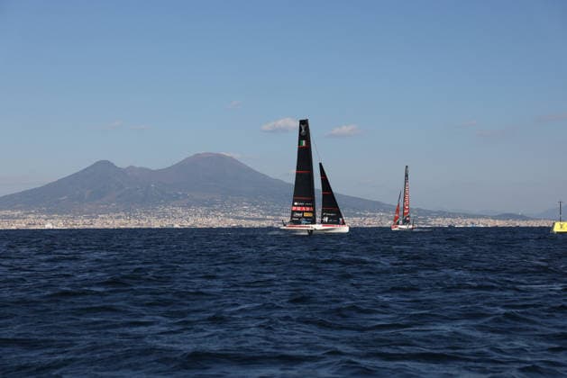 Team Luna Rossa during the pre-regattas of the Louis Vuitton 38th America s Cup, Naples, Italy, September 27, 2026  Copyright: xAlessandroxGarofalo LaPressex