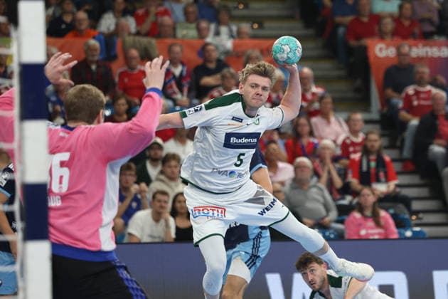 Handball I Men I 2026–2027 Season I Bundesliga I Matchday 6 I Handball Club Hamburg vs. HSG Wetzlar I September 27, 2026 Robin Haug 16, Handball Club Hamburg Tristan Kirschner 5, HSG Wetzlar, Hamburg Alsterdorfer Sporthalle, Hamburg, Germany Copyright: xLobeca RalfxHomburgx