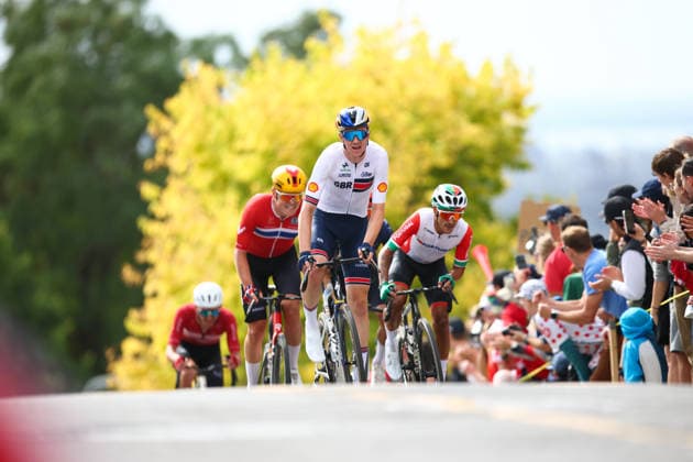 2026 UCI Road World Championships Picture by Vaughn Ridley SWpix.com - 27 09 2026 - Cycling - 2026 UCI Road World Championships - MontrÃ al, Canada - Men Elite Road Race - Callum Thornley (Great Britain) Copyright: x xSWpix.comx(t axPhotographyxHubxLtd)xVaughnxRidley SWpix.comx SWP-3521-4888