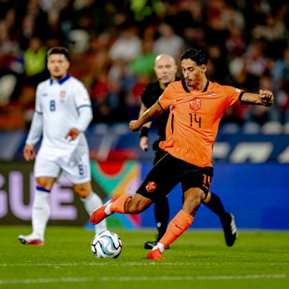 BELGRADE: Netherlands midfielder Tijjani Reijnders during the UEFA Nations League match between Serbia and the Netherlands at Rajko Mitic Stadium on September 27, 2026, in Belgrade, Serbia. Photo by DeFodi Images