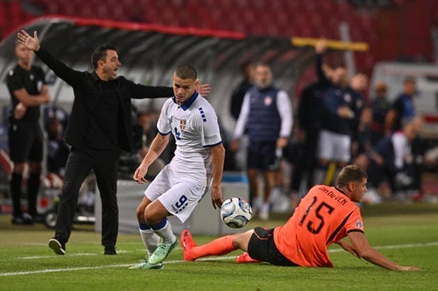 SERBIA vs NETHERLANDS DEJAN JOVELJIC vs MICKY VAN DE VEN football Serbia vs Netherlands UEFA Nations league match at Rajko Mitic stadium , Belgrade 27.09.2026 Foto: FOOTBALL, SERBIA, NETHERLANDS, UEFA NATIONS LEAGUE Beograd Rajko Mitic stadium Serbia Copyright: xMarkoxMetlas xMNxPressx