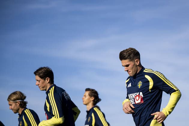 STOCKHOLM, SWEDEN - SEPTEMBER 27: Viktor Gyökeres of Sweden during the training session on Bosön ahead of the Nations league soccer game between Sweden and Poland on Strawberry Arena in Stockholm, Sweden on September 27. Copyright: xPhilipxKangasx xSPPx Sportspressphoto_SPR241204