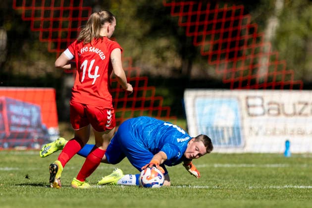 Thuringia Cup Round of 16, Women s Division 1: FFC Saalfeld vs. FFV Erfurt, Saalfeld, September 27, 2026, Lynn Schlegel 1-1, FFC Saalfeld, Thuringia Cup Round of 16, Women s Division 1: FFC Saalfeld vs. FFV Erfurt, Main Field Lok Sports Field September 27, 2026 Copyright: xBEAUTIFULxSPORTS Duehringx