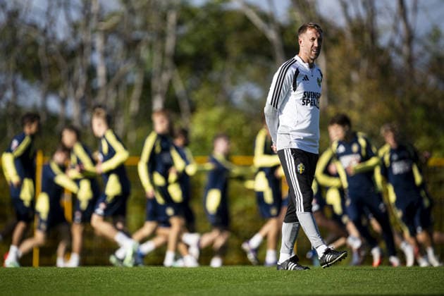 STOCKHOLM, SWEDEN - SEPTEMBER 27: Headcoach Graham Potter of Sweden during the training session on Bosön ahead of the Nations league soccer game between Sweden and Poland on Strawberry Arena in Stockholm, Sweden on September 27. Copyright: xPhilipxKangasx xSPPx Sportspressphoto_SPR241243